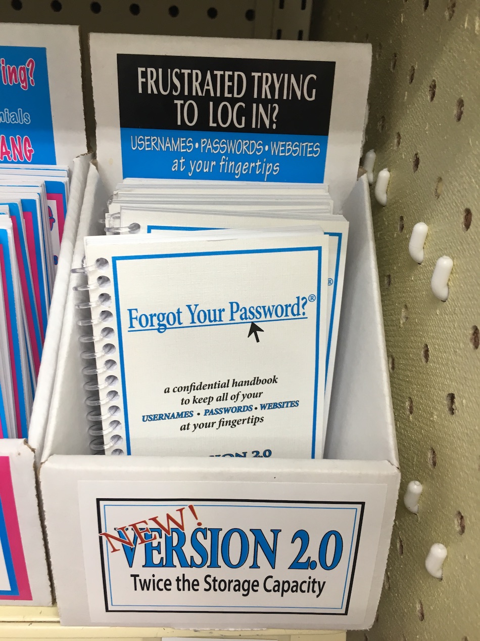 A book for storing passwords
